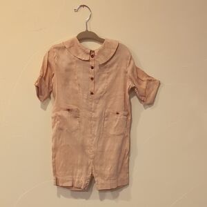 Vintage Peach Button-Up Romper 18 mo?
